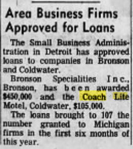Chester Motel (Econolodge) - 1964 Article On Loan